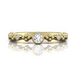 18K Yellow Gold Martin Flyer De Beers Forevermark Bezel Set Ring