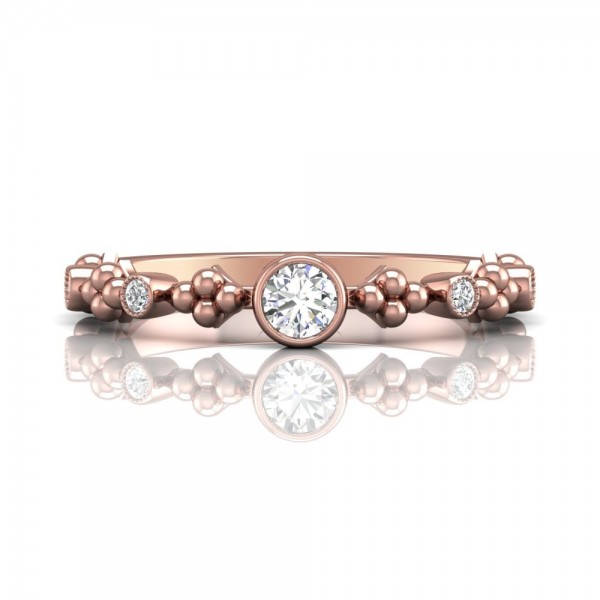 18K Rose Gold Martin Flyer De Beers Forevermark Diamond Ring