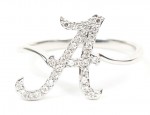 14K WHITE GOLD DIAMOND A RING