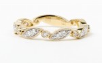 14K Yellow Gold .31Ctw Diamond Stackable Band