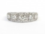 18K White Gold Diamond Multi-Halo Band