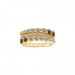 14K YELLOW GOLD EMBERLIGHT GRADUATED BROWN DIAMOND BAND