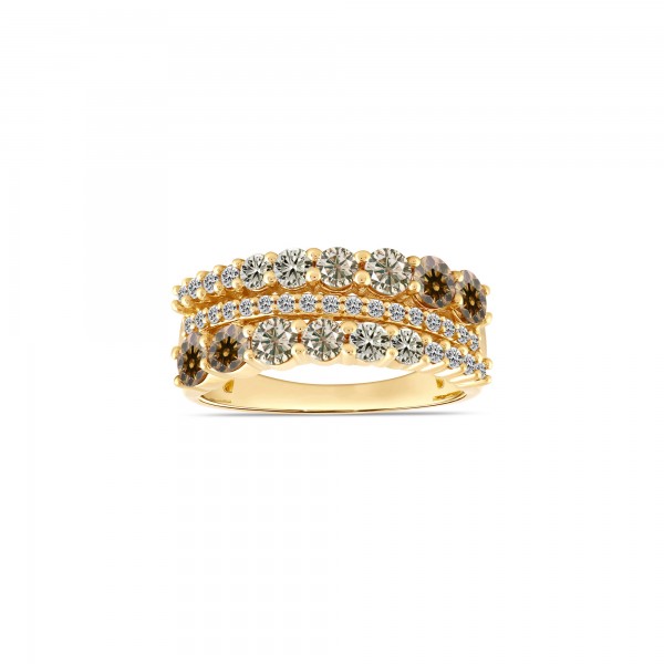 14K YELLOW GOLD EMBERLIGHT GRADUATED BROWN DIAMOND BAND