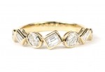 14K YELLOW GOLD BEZEL SET DIAMOND BAND