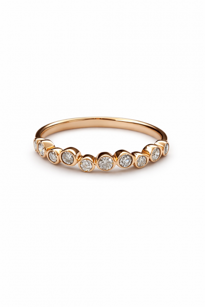 14K ROSE GOLD DIAMOND BAND