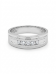GENTLEMAN'S 10K WHITE GOLD DIAMOND RING