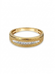 GENTLEMAN'S 10K YELLOW GOLD DIAMOND RING