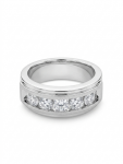 GENTLEMAN'S 10K WHITE GOLD DIAMOND RING
