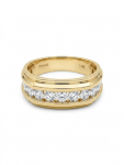 GENTLEMAN'S 14K YELLOW GOLD DIAMOND RING