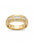 GENTLEMAN'S 10K YELLOW GOLD DIAMOND RING