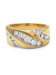 GENTLEMAN'S 10K YELLOW GOLD DIAMOND RING