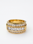 GENTLEMAN'S 10K YELLOW GOLD DIAMOND RING