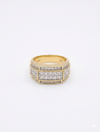 GENTLEMAN'S 10K YELLOW GOLD DIAMOND RING