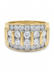 GENTLEMAN'S 14K YELLOW GOLD DIAMOND RING