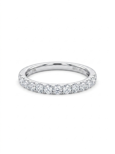 14K WHITE GOLD DIAMOND BAND
