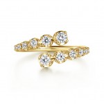 14K YELLOW GOLD DIAMOND BYPASS RING