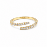 14K YELLOW GOLD DIAMOND BY PASS RING