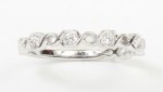 14K White Gold .17Ctw Diamond Stackable Band (7 Diamonds)