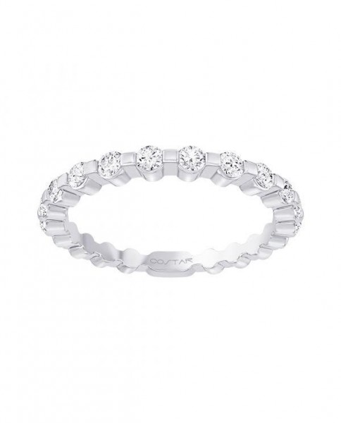 14K White Gold .35Ctw Diamond Stackable Ring