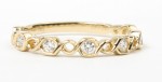 14K Yellow Gold .17Ctw Diamond Stackable Band