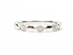 14K White Gold .07Ctw Diamond Stackable Band