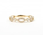 14K Yellow Gold .25Ctw Diamond Stackable Ring
