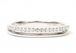14K WHITE GOLD DOUBLE BAND STACKABLE RING
