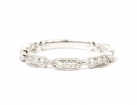14K WHITE GOLD .22CTW DIAMOND STACKABLE BAND