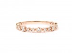 14K ROSE GOLD .23CTW DIAMOND STACKABLE BAND