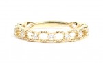 14K YELLOW GOLD DIAMOND STACKABLE BAND WITH OPEN ROPE DETAIL