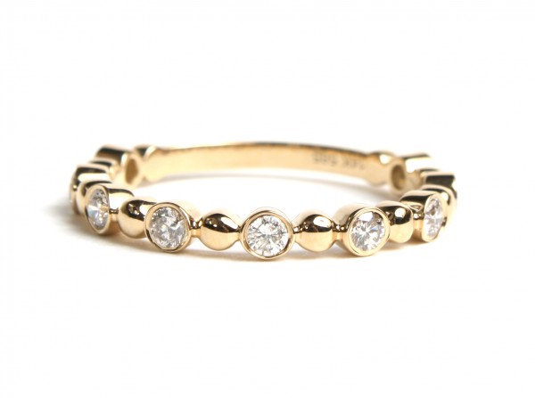 14K YELLOW GOLD DIAMOND STACKABLE BAND