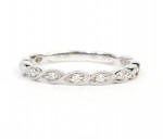 14K WHITE GOLD DIAMOND STACKABLE RING