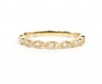 14K YELLOW GOLD DIAMOND STACKABLE BAND