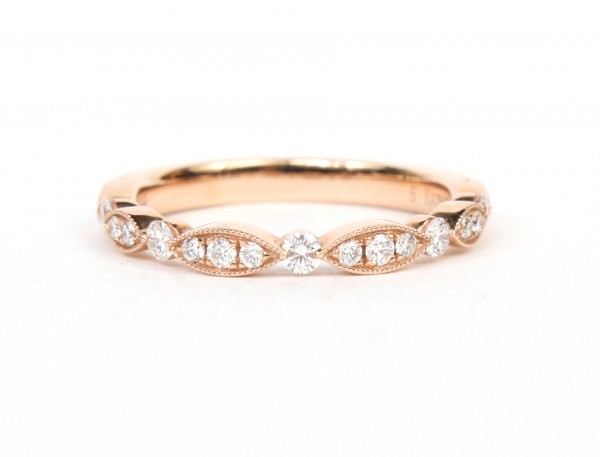 14K ROSE GOLD DIAMOND STACKABLE BAND