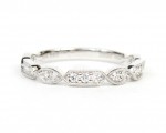 14K WHITE GOLD DIAMOND STACKABLE RING