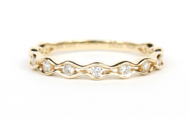 14K YELLOW GOLD DIAMOND STACKABLE BAND