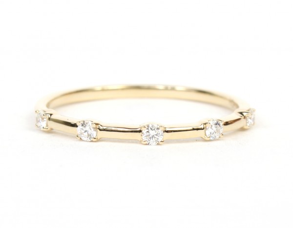 14K YELLOW GOLD DIAMOND STACKABLE BAND