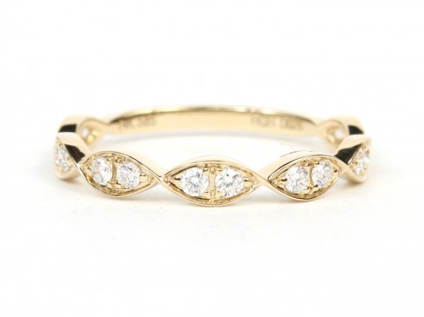 14K YELLOW GOLD DIAMOND STACKABLE BAND