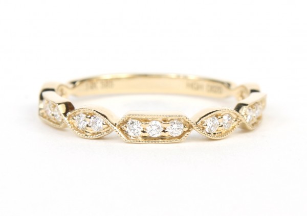 14K YELLOW GOLD DIAMOND STACKABLE BAND