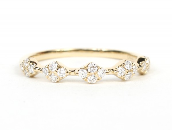 14K YELLOW GOLD DIAMOND STACKABLE BAND