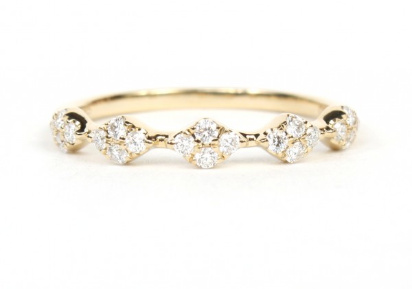 14K YELLOW GOLD DIAMOND STACKABLE RING