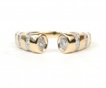 14K YELLOW GOLD OPEN CUFF STACKABLE RING
