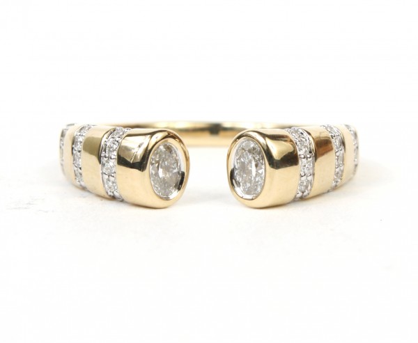 14K YELLOW GOLD OPEN CUFF STACKABLE RING