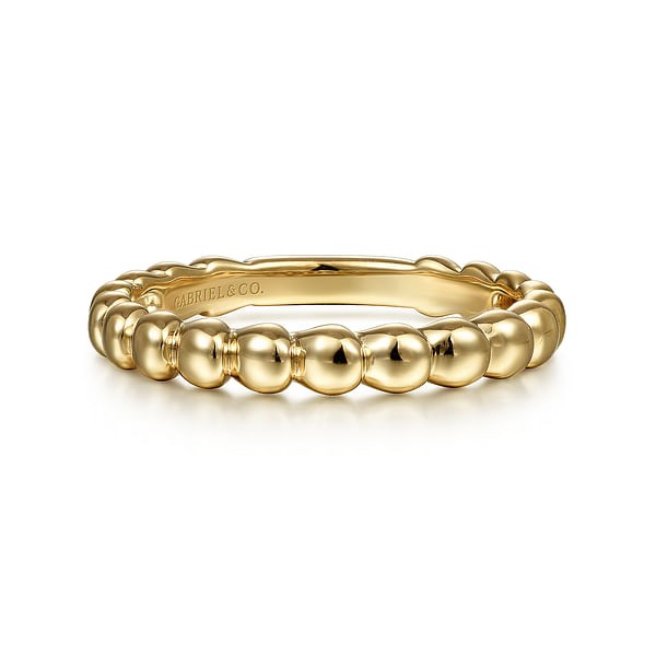 14K YELLOW GOLD BUJUKAN BEAD BAND