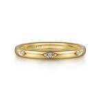 14K YELLOW GOLD DIAMOND STACKABLE RING