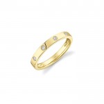 14K YELLOW GOLD FLUSH SET DIAMOND BAND .09CTW