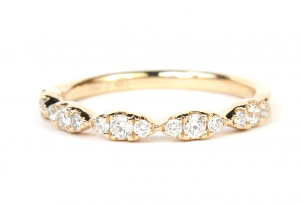 14K YELLOW GOLD DIAMOND STACKABLE BAND