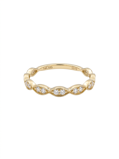 14K YELLOW GOLD DIAMOND STACKABLE BAND
