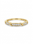 14K YELLOW GOLD DIAMOND STACKABLE BAND