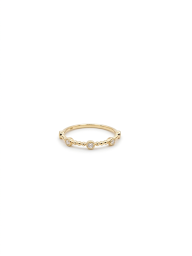 14K YELLOW GOLD DIAMOND STACKABLE RING